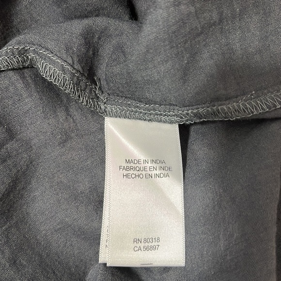 Lucky Brand Floral Dress Tassel Tie Lace Detail Lined Gray / Multi Sz S - Picture 12 of 16